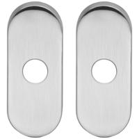 WC rozet paar rvs mat ovaal rozet