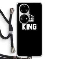 King zwart: Huawei P50 Pro Transparant Hoesje met koord