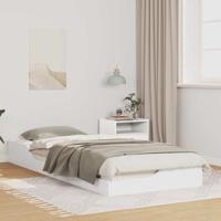 Bedframe Wit 90 x 220 cm Massief grenenhout