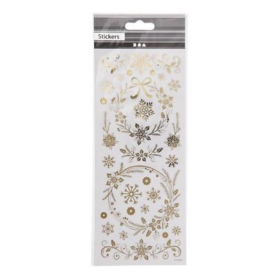 Creativ Company Stickers goud kerst sterren, 1 vel
