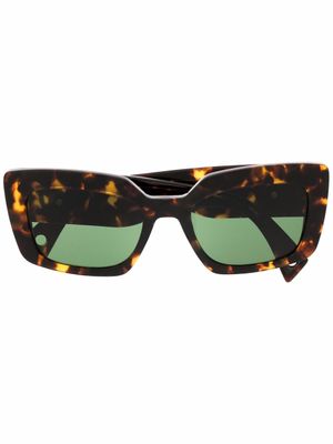 Lanvin lunettes de soleil à monture rectangulaire - Marron