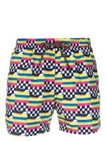Nos Beachwear short de bain imprimé à lien de resserrage - Jaune