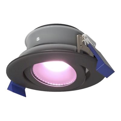 Lima smart inbouwspot - Wifi + Bluetooth - RGBWW - GU10 5,5 Watt 345 Lumen - Kantelbaar - Google Home, Amazon Alexa en Siri - IP65 - Zwart - IP65 Waterdicht - Bestuurbaar via app en stem
