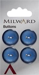 Milward Glans Knoop Donkerblauw 19mm (4 stuks)