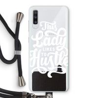 Hustle Lady: Samsung Galaxy A70 Transparant Hoesje met koord