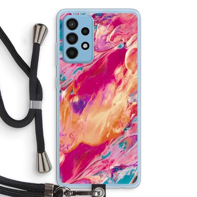 Pastel Echoes: Samsung Galaxy A52 Transparant Hoesje met koord