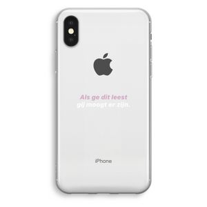 gij moogt er zijn: iPhone XS Transparant Hoesje