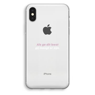 gij moogt er zijn: iPhone XS Transparant Hoesje