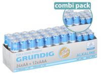 36 Grundig Batterijen - 12x AAA + 24x AA
