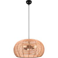 LED Hanglamp - Hangverlichting - Trion Irene - E27 Fitting - 3-lichts - Rond - Bruin - Hout