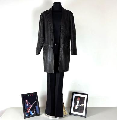 Andy Tielman Podium Gedragen Zwarte Leren Jas, Broek met 2 Ingelijste Fotoafdrukken