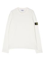 Stone Island Junior pull à patch logo - Blanc - thumbnail