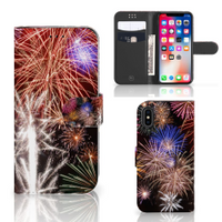 Apple iPhone X | Xs Wallet Case met Pasjes Vuurwerk - thumbnail