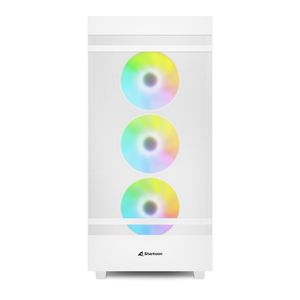 Sharkoon Rebel C50 RGB ATX Full Tower PC-behuizing Wit