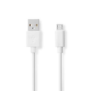 USB-Kabel | USB 2.0 | USB-A Male | USB Micro-B Male | 480 Mbps | Vernikkeld | 2.00 m | Rond | PVC |