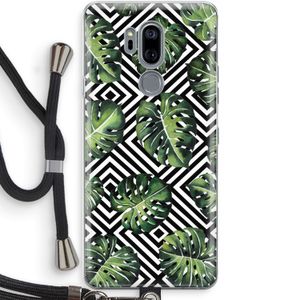 Geometrische jungle: LG G7 Thinq Transparant Hoesje met koord