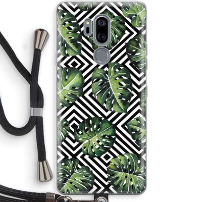 Geometrische jungle: LG G7 Thinq Transparant Hoesje met koord
