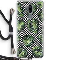 Geometrische jungle: LG G7 Thinq Transparant Hoesje met koord