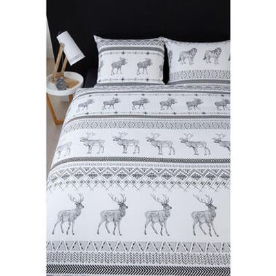 Ambiante dekbedovertrek Brent - zwart - 140x200/220 cm