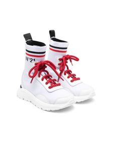 Nº21 Kids bottines à logo imprimé - Blanc