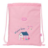 Rugtas met Koordjes Glow Lab Sweet home Roze 26 x 34 x 1 cm