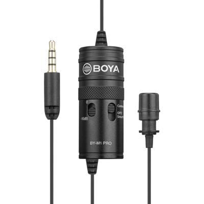 BOYA BY-M1 PRO universele 3.5 mm plug Omni-directionele Lavaliermicrofoon kabel lengte: 6m (zwart)