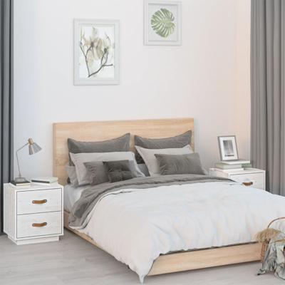 Nachtkastjes 2 st 40x34x45 cm massief grenenhout wit