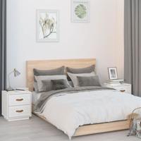 Nachtkastjes 2 st 40x34x45 cm massief grenenhout wit