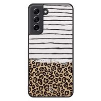 Samsung Galaxy S21 FE hoesje - Leopard lines