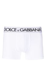 Dolce & Gabbana boxer à taille à logo - Blanc - thumbnail