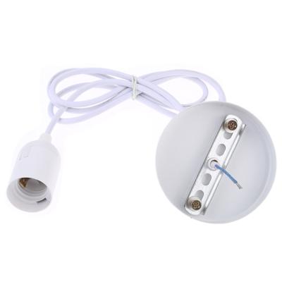 E27 lamp houder DIY plafond kroonluchter gloeilampen schroef base socket kabel lengte: 1M (wit)