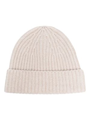 Lisa Yang bonnet en cachemire à design nervuré - Tons neutres