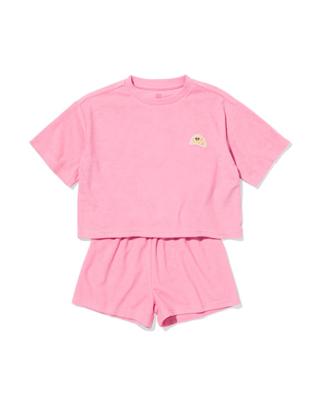 HEMA Kindershortama badstof croissant roze (roze)