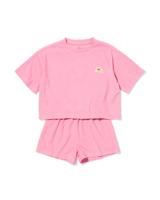 HEMA Kindershortama badstof croissant roze (roze)