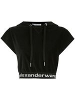 Alexander Wang sweat crop à capuche - Noir