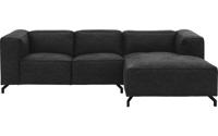 Goossens Bank Calvin antraciet, micro leer, 2-zits, modern design
