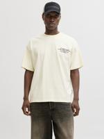 Jack & Jones Jcodust Script Back Tee Ss Crew Neck Print T-shirts 4951065 Sweet Corn