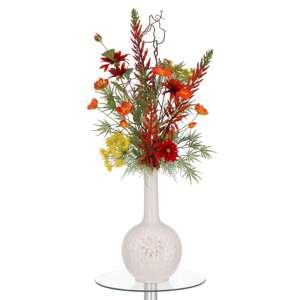 Bolvaas Chrysant keramiek D24xH41 wit