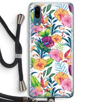 Tropisch 2: Huawei P20 Transparant Hoesje met koord