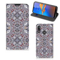 Motorola Moto E6 Plus Standcase Flower Tiles - thumbnail