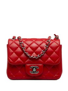 CHANEL Pre-Owned mini sac porté épaule Classic Flap Square (2016-2017) - Rouge