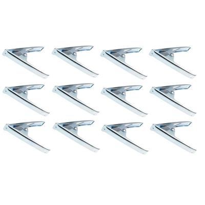 Zeilklem - 12x - zeilclip - metaal - 10 cm - Klemmen voor dekzeilen