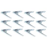 Zeilklem - 12x - zeilclip - metaal - 10 cm - Klemmen voor dekzeilen Zeilklem - 12x - zeilclip - metaal - 10 cm - Klemmen voor dekzeilen
