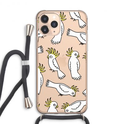 Papegaai: iPhone 11 Pro Max Transparant Hoesje met koord