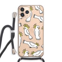 Papegaai: iPhone 11 Pro Max Transparant Hoesje met koord