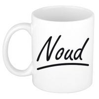 Naam cadeau mok / beker Noud met sierlijke letters 300 ml - thumbnail