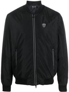 Ea7 Emporio Armani veste bomber zippée à patch logo - Noir