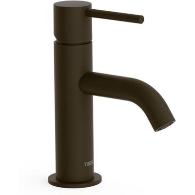 Wastafelkraan Tres Study | Opbouw | Mengkraan | Standaard model | 1-hendel | Rond | Zwart brons