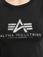 Alpha Industries / Longsleeve Basic Cropped Foil in zwart - thumbnail