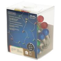 Lumineo Feestverlichting- gekleurde bolletjes - 190 cm - 20 lampjes - op batterij